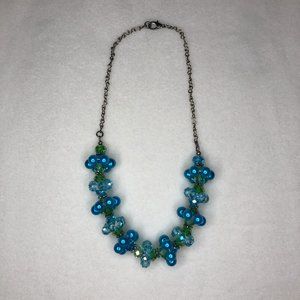 Betsy Michaels Aqua Crystal Necklace